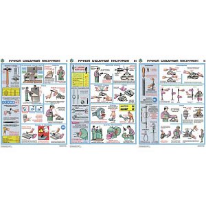 Информационный плакат Ручной слесарный инструмент